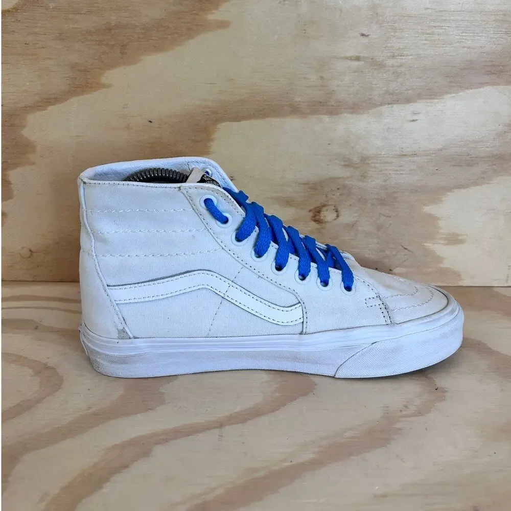 Vans Off The Wall - SK8 Hi - Sneakers - White/Blue - Women's - 7.5